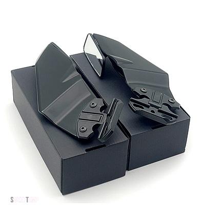 互換品 ヤマハ YZF-R3 YZF-R25 YZF-R125 T-MAX530 汎用バイクサイドウイングスポイラーフェアリング リアビューミラー付き_4