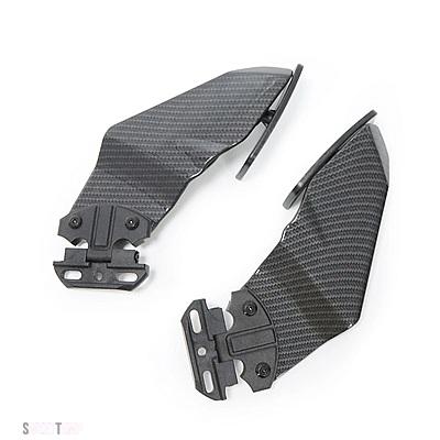 互換品 ヤマハ YZF-R3 YZF-R25 YZF-R125 T-MAX530 汎用バイクサイドウイングスポイラーフェアリング リアビューミラー付き_7