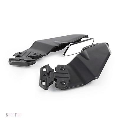 互換品 ヤマハ YZF-R3 YZF-R25 YZF-R125 T-MAX530 汎用バイクサイドウイングスポイラーフェアリング リアビューミラー付き_8