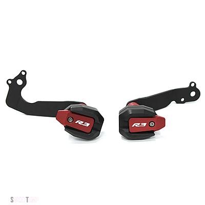 互換品 ヤマハ バイク落下 フレーム スライダー フェアリングガード クラッシュ パッド プロテクター YZFR3 YZF-R3 YZF R3 2019-22