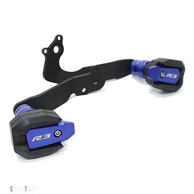 互換品 ヤマハ バイク落下 フレーム スライダー フェアリングガード クラッシュ パッド プロテクター YZFR3 YZF-R3 YZF R3 2019-22