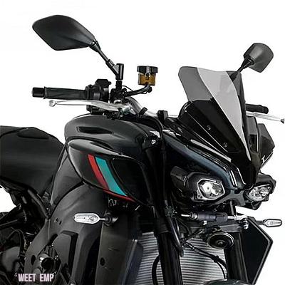 互換品 ヤマハ MT-10 2022 2023 2024 MT10 SP 2022-2024 MT10SP 2023 スポーツ バイク スポーツ ウィンドシールド バイザー ブラック ウィンドスクリー_4