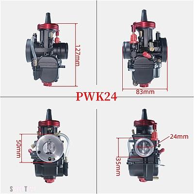 互換品 CNC PWK 24 26 28 30 32 34 SU ZU KI 2T 4T 部品 ホンダ バイクキャブレター汎用 エンジンスクーターモトクロス MMブラックペイント_11