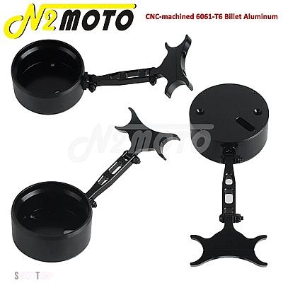 互換品 ハーレー 1 1/4インチ Tバーライザー デジタルゲージマウントシェル ファットボブ ローライダー Sバイク ダッシュボードハウジングホルダー