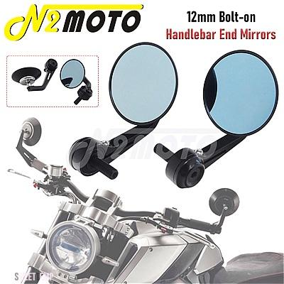 互換品 ボルトオンハンドルバーエンドミラー バイクラウンドリアビュー