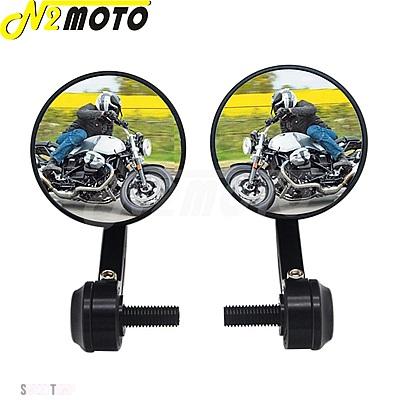 互換品 ボルトオンハンドルバーエンドミラー バイクラウンドリアビュー