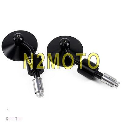 互換品 ホンダ ブラックバイク 7/8 インチ 22 MMハンドルバーエンドリアビューミラーヤマハ カフェレーサーチョッパー 1 インチハンドルバーサイドエン_6
