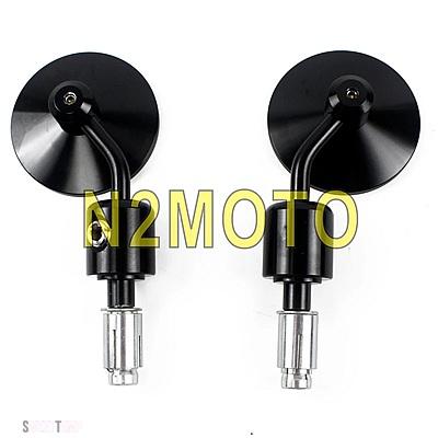 互換品 ホンダ ブラックバイク 7/8 インチ 22 MMハンドルバーエンドリアビューミラーヤマハ カフェレーサーチョッパー 1 インチハンドルバーサイドエン_7