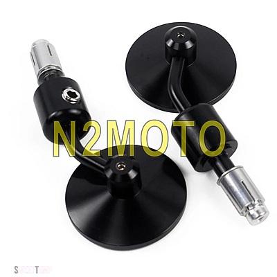 互換品 ホンダ ブラックバイク 7/8 インチ 22 MMハンドルバーエンドリアビューミラーヤマハ カフェレーサーチョッパー 1 インチハンドルバーサイドエン_9
