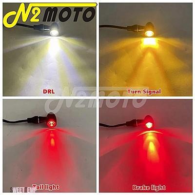 互換品 ハーレー 1 ペアバイクフロント LED ウインカーランニングライト スポーツスター S 1250 RH1250S 2021-24 ブレットリアウインカーブレーキランプ_8