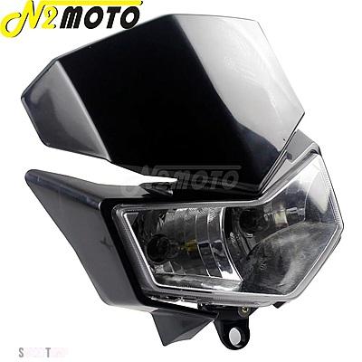 互換品 カワサキ ブラック ブルー ヘッドライト フェアリング KL2個50 KL2個50S D-TRACKER X 250 KL2個50SF ダートバイク モトクロス スーパーモト ツイ_4
