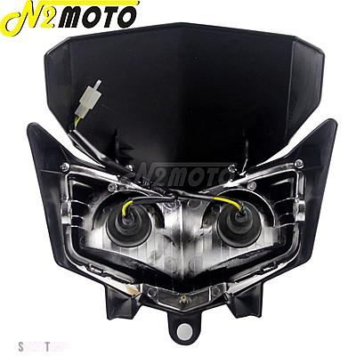 互換品 カワサキ ブラック ブルー ヘッドライト フェアリング KL2個50 KL2個50S D-TRACKER X 250 KL2個50SF ダートバイク モトクロス スーパーモト ツイ_6