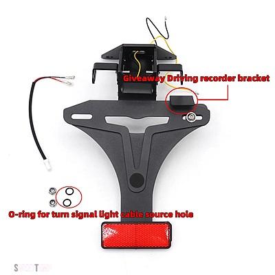 互換品 アプリリア RS457 RS 457 2024 ライセンスプレートライトブラケットバイクアクセサリーショートリアテールライセンスプレート