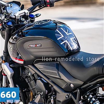 互換品 トライアンフ 660 2021 トライデント 660 燃料タンク フレームフィルム 燃料タンク ステッカー バイク アクセサリー_5