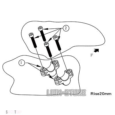 互換品 カワサキ ハンドルバー高上げるコード ZH2 ZH 2 2020-24 バイクアクセサリー ハンドル上げる