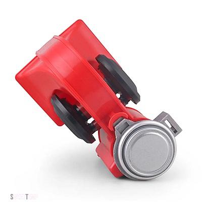 互換品 パーツそ他 12V 115DB 車用エアホーン レッド コンパクト デュアルトーン 電動ポンプ 大音量サイレン 車両 車 バイク トラック 自転車_6