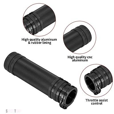 互換品 ハーレー バイク 1インチ 25MM ハンドグリップ 非電子ハンドルバーグリップ ブラック E ツーリング スポーツスター XL ダイナ ソフテイル BMW_3