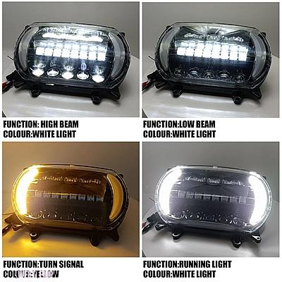 互換品 ハーレー バイクヘッドライト LED ウィンカー デイタイムサイドランニングライト ハイロービームランプ ツーリング ロードグライド FLTRX 2015-2_3