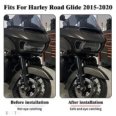 互換品 ハーレー バイクヘッドライト LED ウィンカー デイタイムサイドランニングライト ハイロービームランプ ツーリング ロードグライド FLTRX 2015-2_4