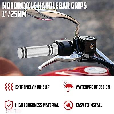 互換品 ハーレー バイク CNC 25MM 1インチ ハンドルバー ハンドグリップ アルミ ブラック/E ツーリング スポーツスター VRSC XR ダイナ ソフテイル FLHX_7