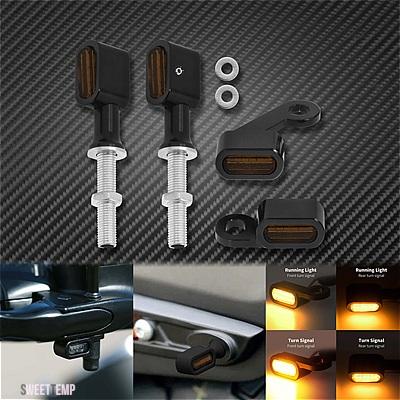 互換品 ハーレー バイク フロント + リア ターン シグナル ライト E マーク LED インジケーター ウインカー ランプ スポーツスター 883 48 72 LOW 2004-_7