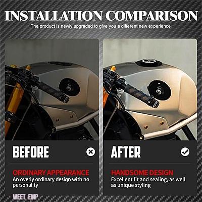互換品 BMW バイクフロント燃料タンクキャップレトロタンクガスカバーアルミK1 K100LT K75C K1100LT装飾アクセサリー_5