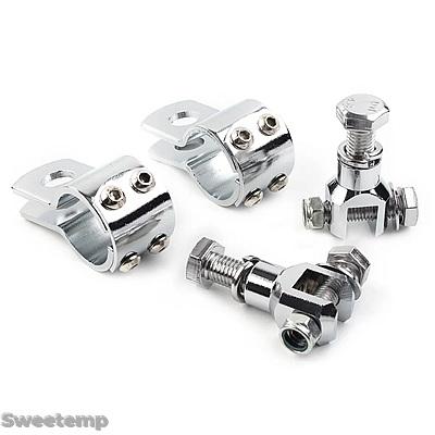 互換品 1.25インチ バイクエンジンクラッシュバー フットペグマウントクランプブラケットキット ハーレーバイク用_3