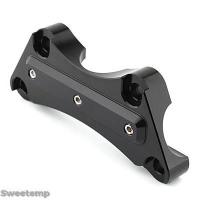 互換品 /ブラック バイクハンドルバークランプ 1インチ ハンドルバーライザー トップクランプ ハーレーダビッドソン ツーリングモデル 1997-2019用_5