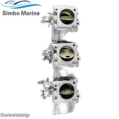 ブランド登録なし - 取り替えっこ品 ヤマハ 2打つこと 90HP 1984 6H1-14301-04 6H1-14302-02 6H1-14303-05用 キャブレター協議会3個仕掛ける