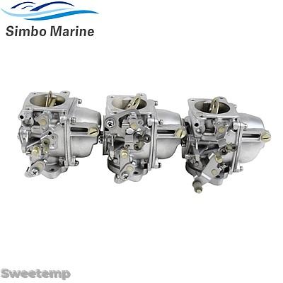 ブランド登録なし - 取り替えっこ品 ヤマハ 2打つこと 90HP 1984 6H1-14301-04 6H1-14302-02 6H1-14303-05用 キャブレター協議会3個仕掛ける