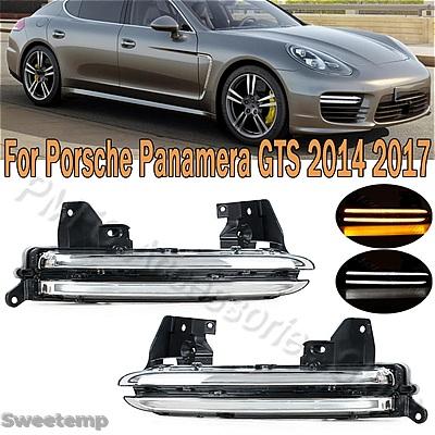 互換品 ポルシェ 車用 LED DRL デイタイムランニングライト フォグランプ ウィンカーランプ パナメーラ GTS 2014-16 97063108352 97063108452_4