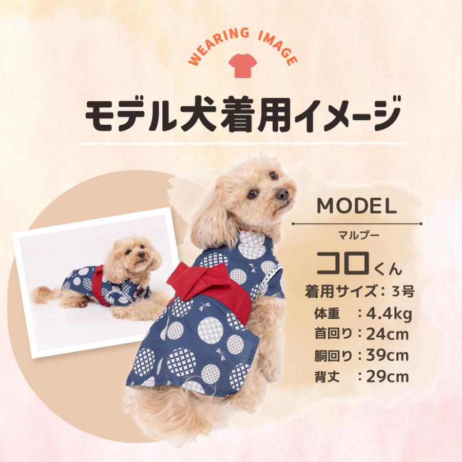 犬 浴衣 甚平 春夏 犬の服 和柄 お祭り pipi 夏祭り お散歩 犬服 ペット服 とんぼ柄 | pipi | 04