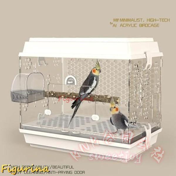 透明アクリル鳥かご 大型 豪華セット オウムケージ KNK インコ ケージ