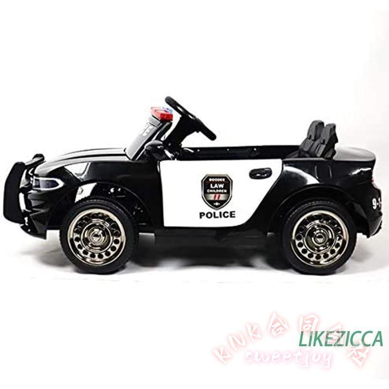 電動乗用カー 子供用 乗用玩具 リモコンカー KNK(株) 電動自動車 パトカー ラジコンカー 揺れ機能付き リモコン付き リアルな車体 屋外散歩 プレゼントの画像