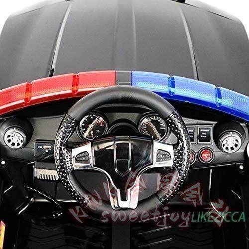 電動乗用カー 子供用 乗用玩具 リモコンカー KNK(株) 電動自動車 パトカー ラジコンカー 揺れ機能付き リモコン付き リアルな車体 屋外散歩 プレゼントの画像