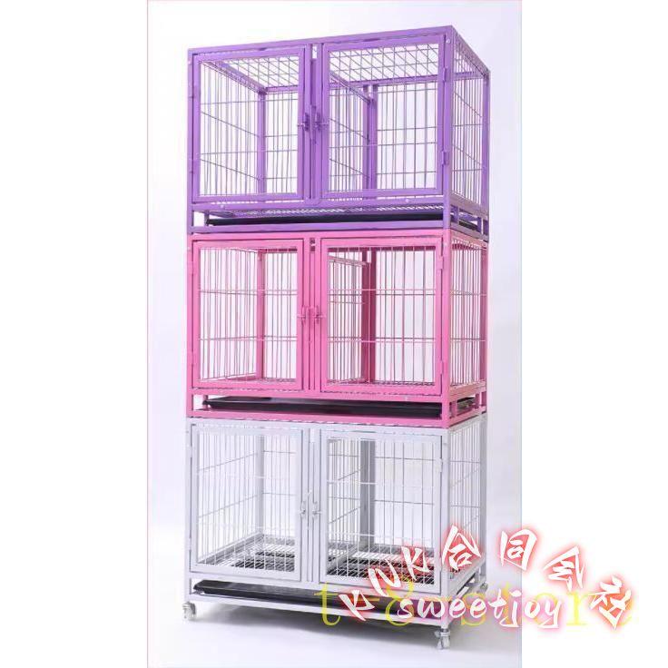 大型2段ペットケージ犬小屋ゲージ KNK(株) ペットホテルショップクリニック対応頑丈耐久性高い犬用サークル室内屋外ペットハウス大容量ケージの画像