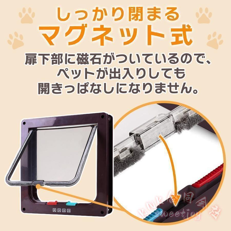 猫ドア ペットドア 工事不要 後付け 引き戸/サッシ対応 KNK（株