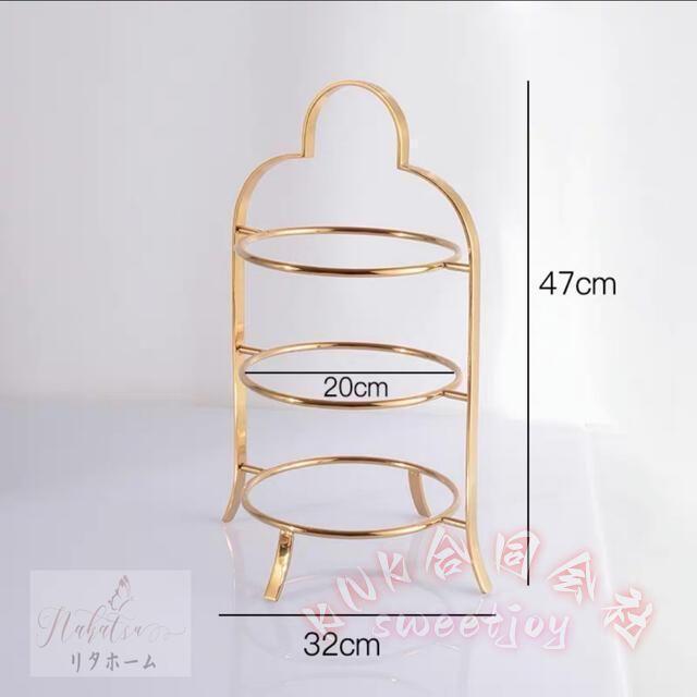 ケーキスタンド 3段プレートセット KNK（株） アフタヌーンティー フルーツトレー お菓子皿 かわいい 盛り付け デザートスタンド パーティーにも_4