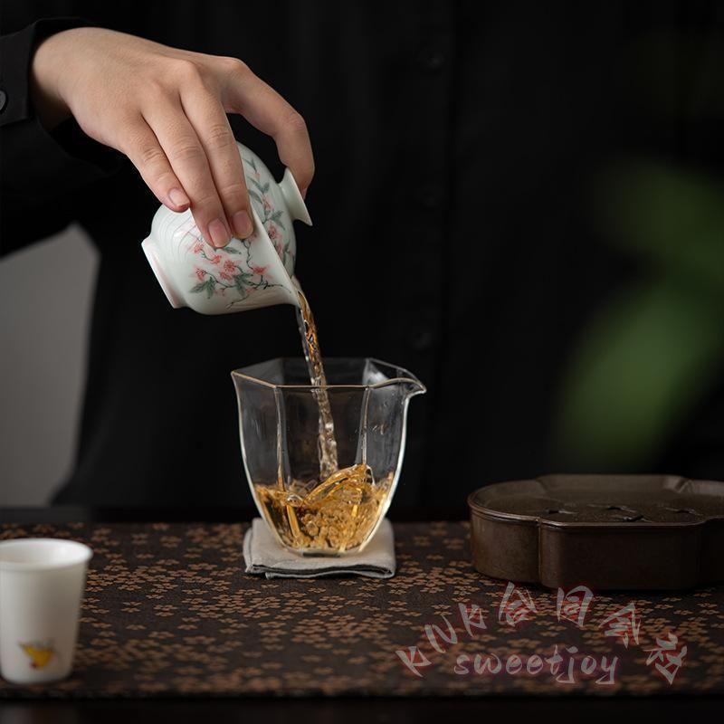 手描き茶器 蓋碗 陶磁器 さくら柄 茶道具 KNK(株） 中国茶器 台湾茶器
