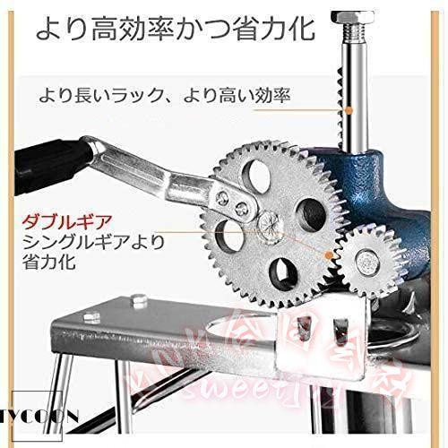 手動パスタメーカー 製麺機 水洗い可能 ステンレス製 KNK(株) そば うどん 生パスタ ダブルギア 高効率 ダブルハンドル 家庭用 業務用の画像