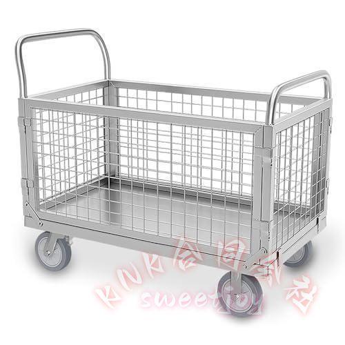 カゴ台車 大型 メッシュ台車 耐荷重300kg 折りたたみ 静音 KNK(株) 大 