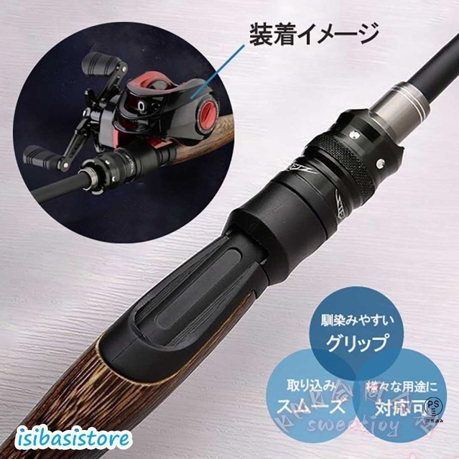 150cm 調節可能 赤鯉 筏 2ピース チヌ竿 ウッドグリップ 木製株式会社錦 フィッシング 黒鯛
