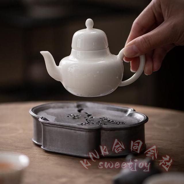 壺承 茶盤 錫製ティートレイ 中国茶台湾茶の茶道具 KNK(株） 茶器