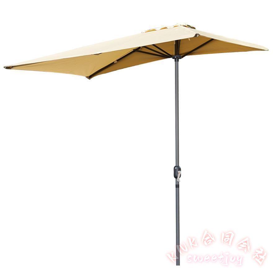 ガーデンパラソル 半円 長方形 250×120cm KNK（株） チルト機能