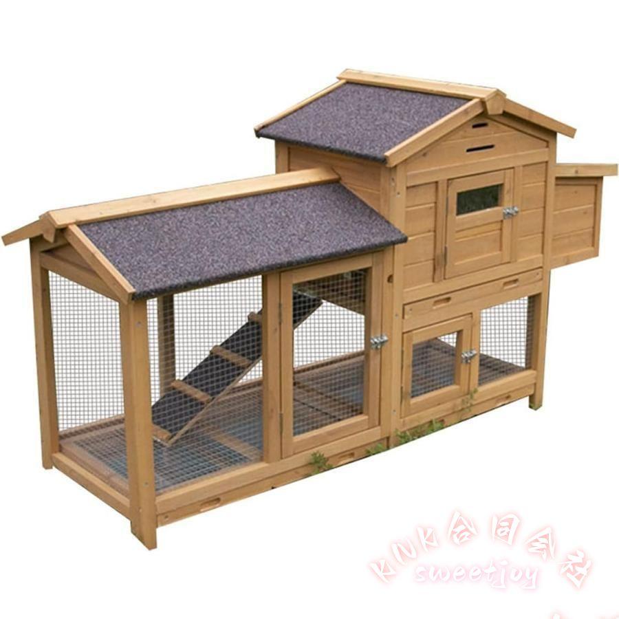 木製鶏小屋 屋外マルチレベル ネスティングボックス付 KNK(株） 耐候性