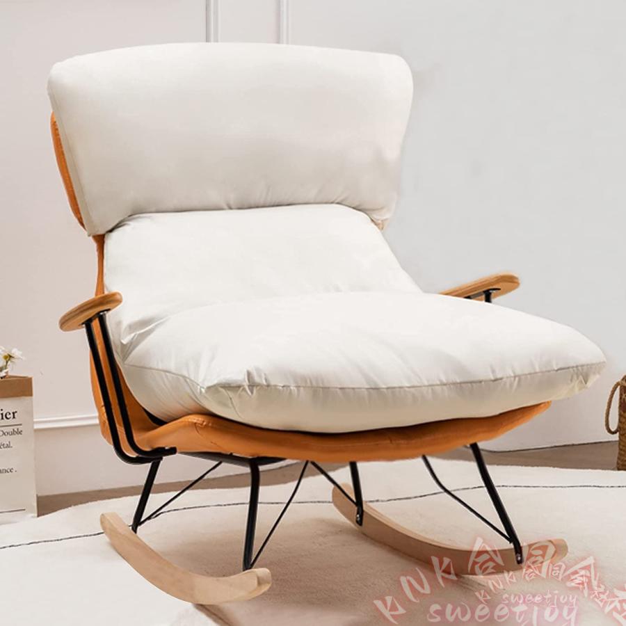 折りたたみリクライニングチェア ロッキングチェア KNK(株） 角度調節 昼寝チェア 耐荷重250kg 多機能 1人用 ラウンジチェア_4
