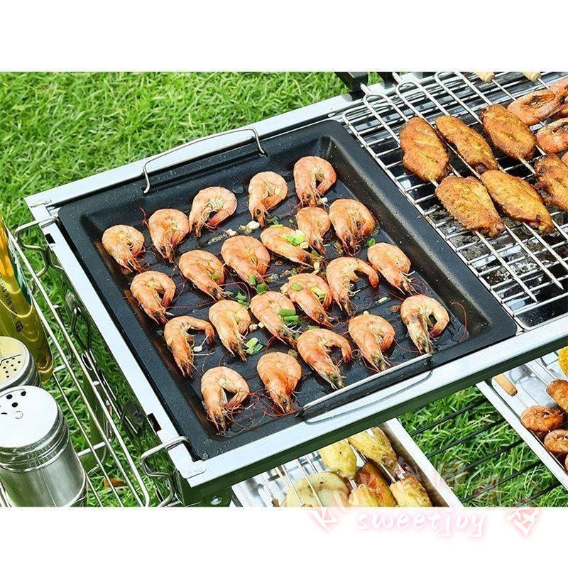 大型BBQコンロ 折りたたみ 5-15人用 バーベキューコンロ KNK(株） 焚き火台 アウトドア鉄板焼き BBQ網付き キャンプ用 大人数パーティー 収納便利の画像
