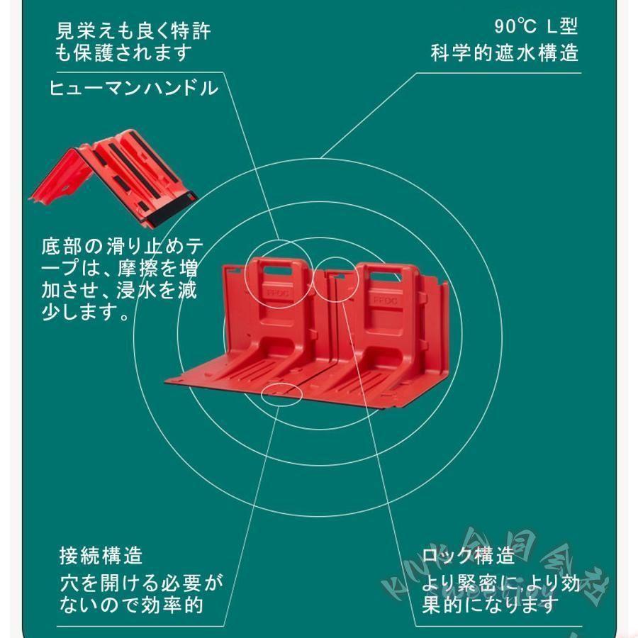 止水板 水害対策 奥行６８×幅７０．５cm KNK(株） ハイエンドＡＢＳ素材 再利用可能 フリー組合せ 施工簡単 移動便利 浸水対策 防災用品 玄関・ガレージにの画像
