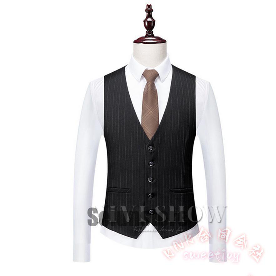 スーツ メンズ ストライプ スリム ストレッチ 紳士服 3点セット KNK(株) シングルスーツ ビジネススーツ セットアップ 通勤 就活 結婚式 きれいめ_6