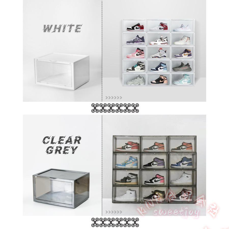 シューズボックス クリア 6個セット 透明 KNK(株) スタッキング可 水洗い可 ハイカット対応 おしゃれ インテリア シューズケース 収納整理にの画像